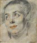 Jordaens Jacob Study of a Young Womans Head - Hermitage